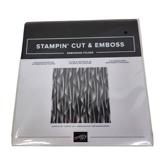 Stampin' Up! CASCADING RUFFLES 3D‎ Embossing Folder Stampin' Cut & Emboss - Picture 1 of 3